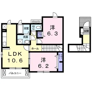 ベル☆デーア 東海【2階】の間取り