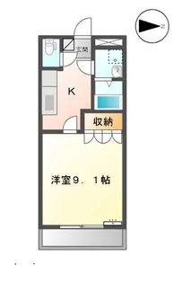 ハートピア草木【206号室】の間取り