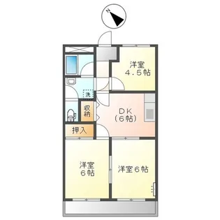 パレス東山【201号室】の間取り