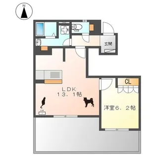 エバーレジデンス【1階】の間取り