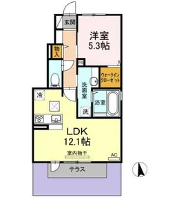 リビングタウン富木島 A【1階】の間取り
