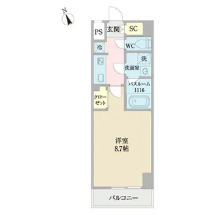 コントレイルりんくう常滑【4階】の間取り
