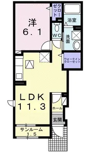 アヴェクトワ【1階】の間取り