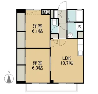 アムール上野台Ⅱ【1階】の間取り