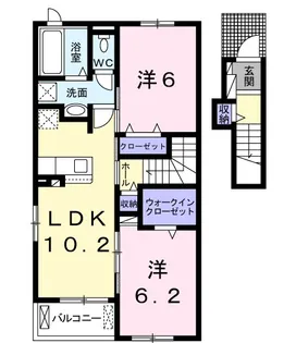 リヴァージュA【2階】の間取り
