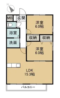 エクセル祥雲【5階】の間取り
