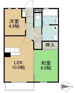 MIRADOR【2C号室】の間取り