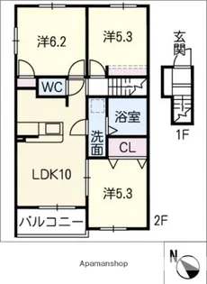 SEA SIDE【B号室】の間取り