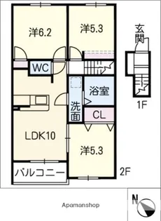 SEA SIDE【2階】の間取り