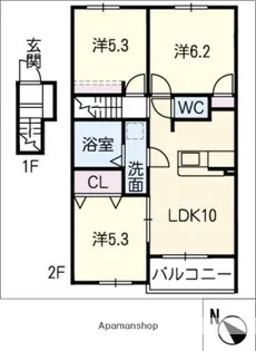 SEA SIDE【2階】の間取り