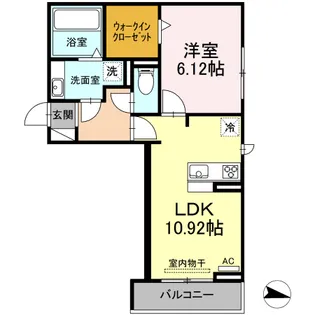 アーモンドエル【1階】の間取り