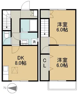 エトワールあすか A棟【103号室】の間取り