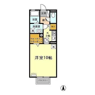1Kの間取り画像