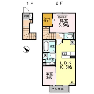 Ciel【2階】の間取り