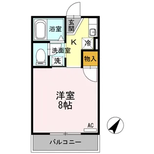 セジュール原【101号室】の間取り