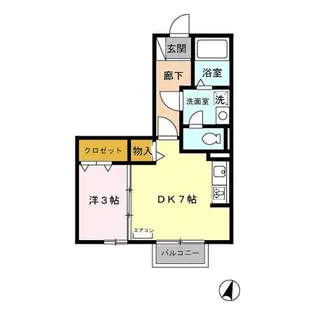 リビングタウンかじま台 A【2階】の間取り
