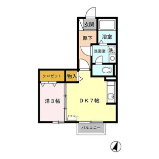 リビングタウンかじま台 D【2階】の間取り