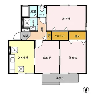 スカイウェーブ A【1階】の間取り