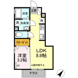 サンヒルズ・Σ【1階】の間取り