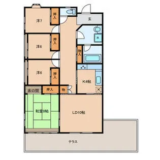 エクセルコート名和【1階】の間取り
