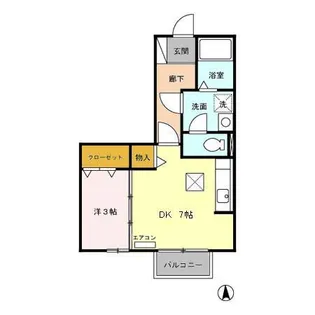 リビングタウン榎戸 A【1階】の間取り