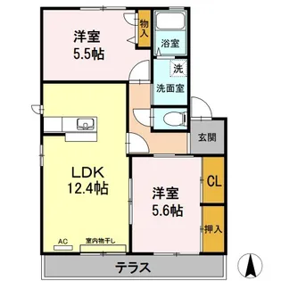 ディアスバンノ【1階】の間取り