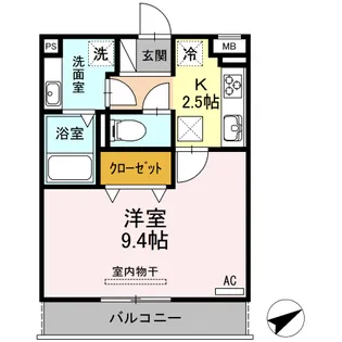 ヒールコート【1階】の間取り