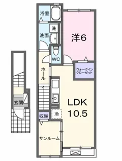 サンライズヒルズⅠ【2階】の間取り