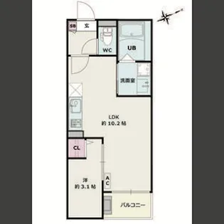 Jack shinchiⅠ【102号室】の間取り