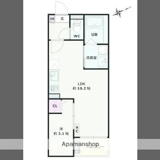 JACK SHINCHI Ⅱ【3階】の間取り