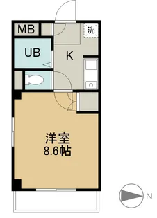 グレイス・コート樹木【307号室】の間取り