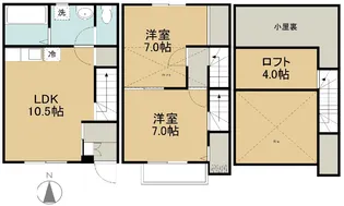 愛知県東海市名和町新屋敷【テラスハウス】の間取り