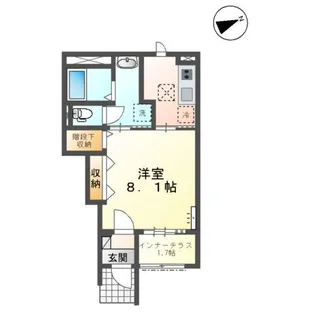 1Kの間取り画像