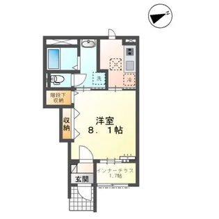 1Kの間取り画像
