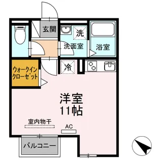 ブルースカイT【102号室】の間取り
