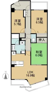 メイツ巽ヶ丘【203号室】の間取り