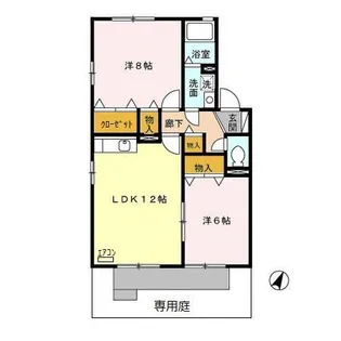 テン ハロン ベット【1階】の間取り