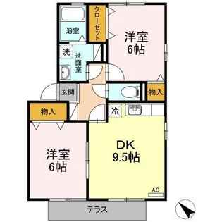 カーサソレイユ A棟【1階】の間取り