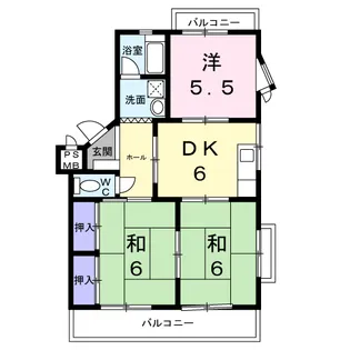 レジデンス栄Ⅱ【2階】の間取り