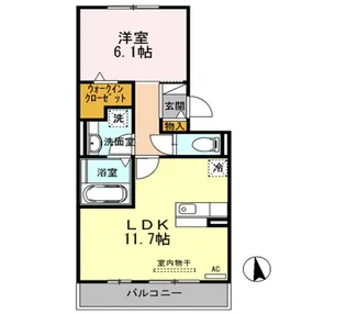 スプリングウッド【3階】の間取り
