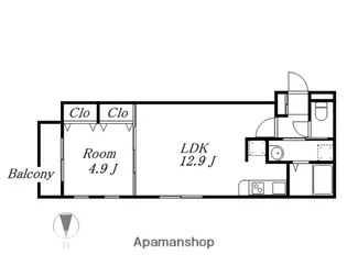 愛知県名古屋市中村区若宮町3丁目【アパート】の間取り