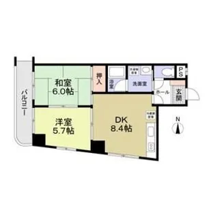 ウィスマ清水【7階】の間取り