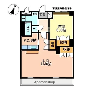 ボヌールヴィラージュ【1階】の間取り