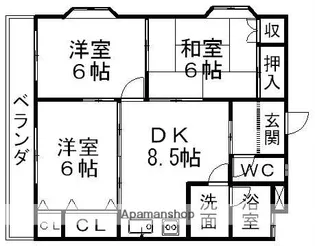 ロワイヤル24【103号室】の間取り