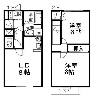 ハイツ岩崎台【1階】の間取り