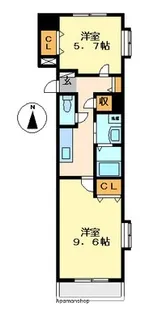 CREST GAREN M【4階】の間取り