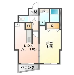 メビウスA.K.【4階】の間取り