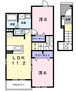 プラシード栄【2階】の間取り