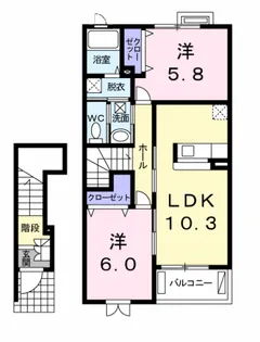 エアリー【2階】の間取り