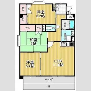 フォレスト・フィールド梅森台【1階】の間取り